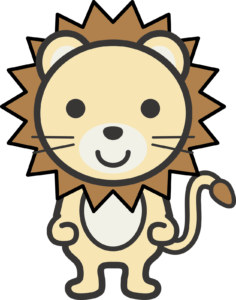 義肢装具士のイメージイラスト。ライオン。